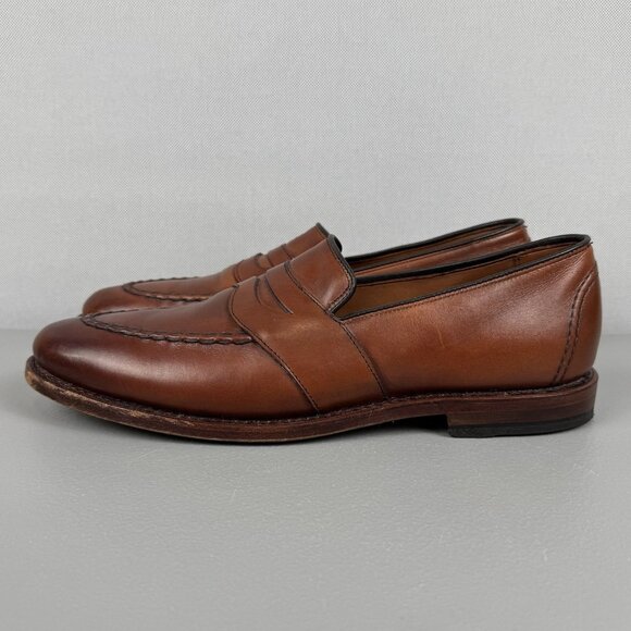 Allen Edmonds Randolph Penny Loafer Shoes Leather Bench Welt Mens 10.5 AA Brown - Picture 3 of 11